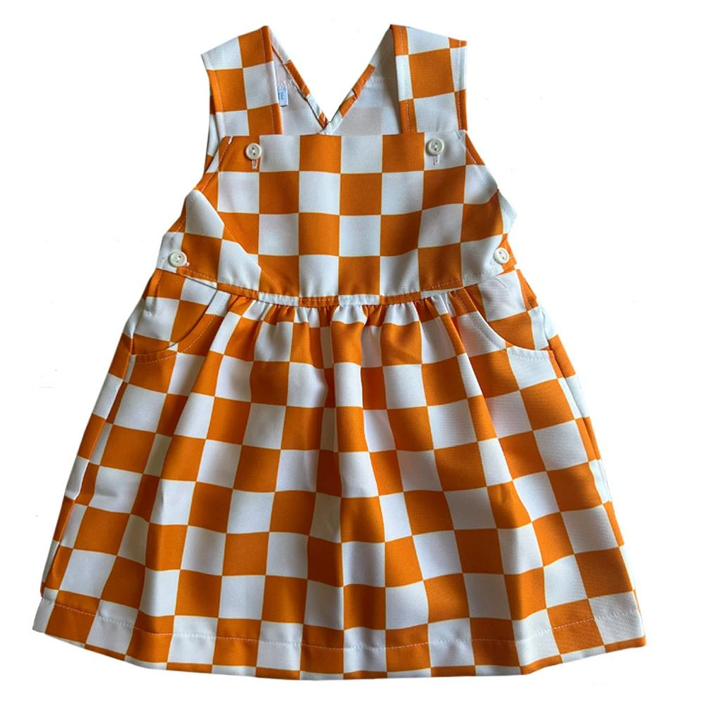Tennessee Infant Overall Bib Checkerboard Dress