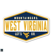 West Virginia 3.25 Inch Hexagon Badge Rugged Sticker Decal