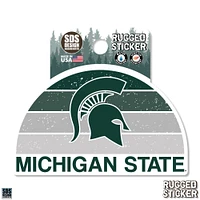 Michigan State 3.25 Inch Gradient Half Moon Rugged Sticker Decal