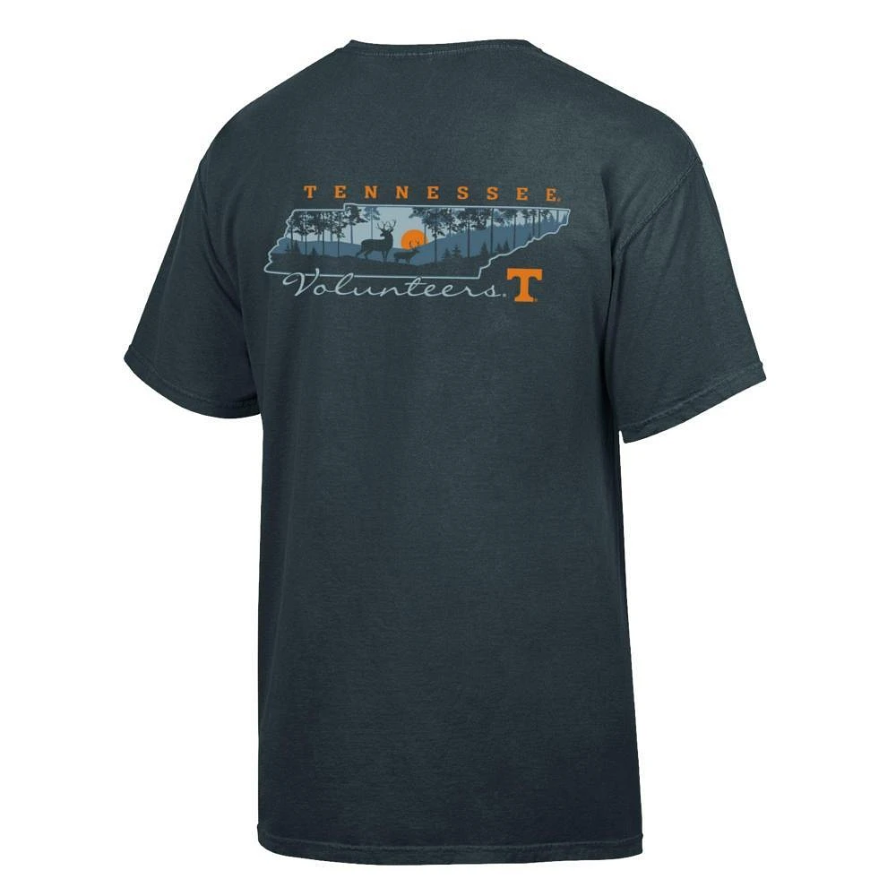 Tennessee Comfort Wash TN State Outline Tee