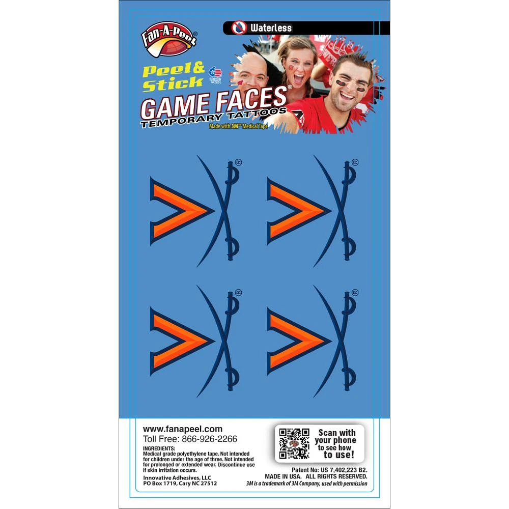 Virginia Waterless Face Tattoos