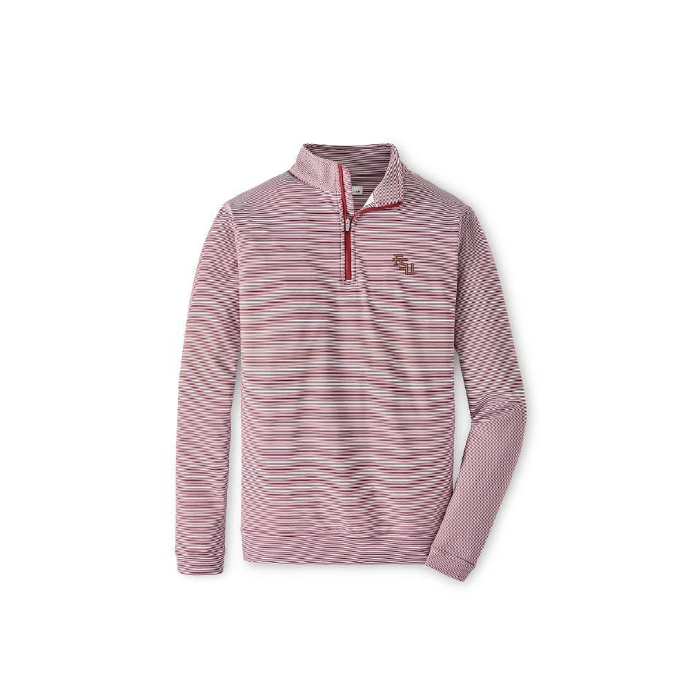 Florida State Diagonal Logo Perth Sugar Stripe Performance 1/4 Zip Pullover