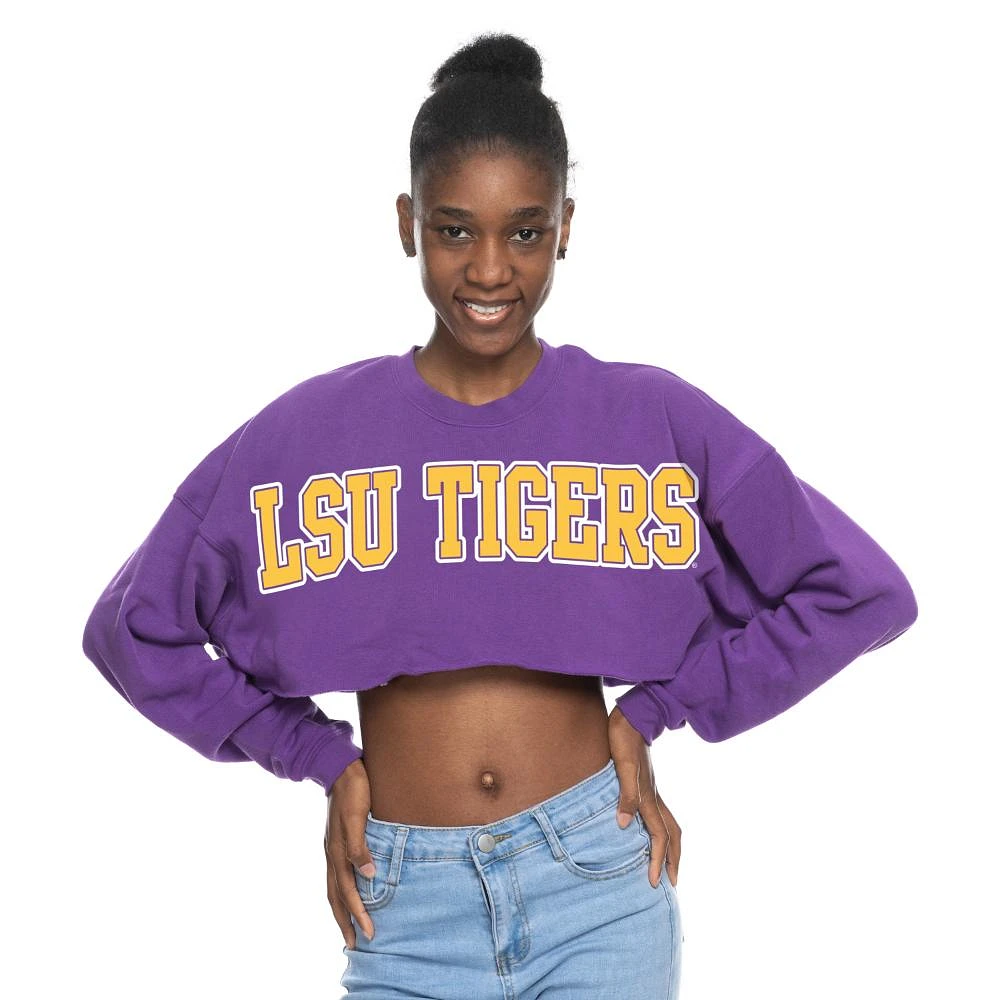 LSU Zoozatz Uber Crop Fleece Crew