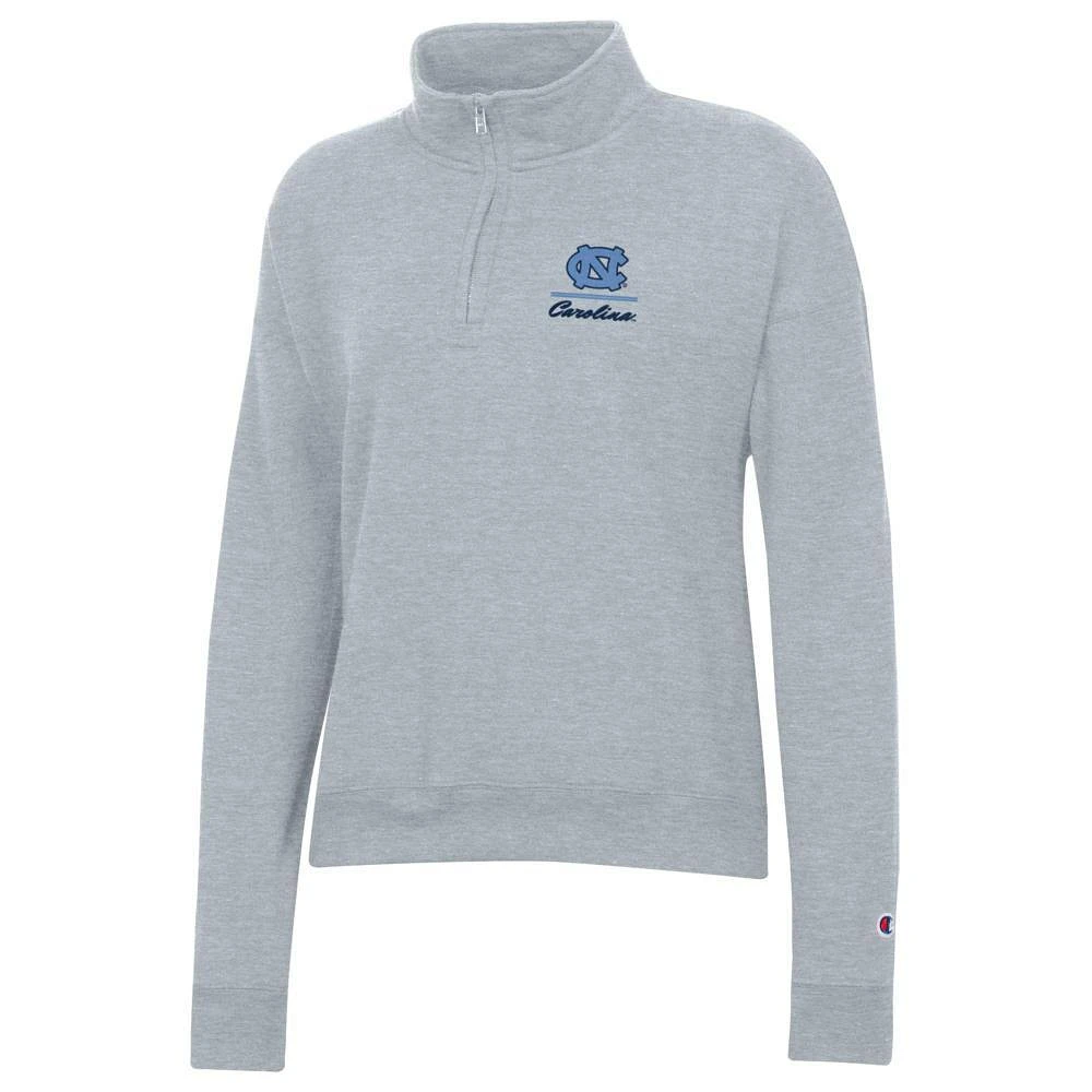 UNC Champion Women's Logo Line Script Powerblend 1/4 Zip