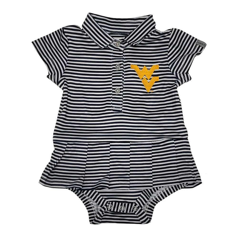 West Virginia Garb Infant Beatrice Polo Dress Onesie