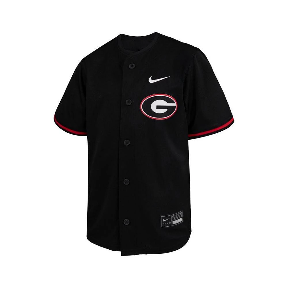 Georgia Nike YOUTH Full Button Baseball Jersey