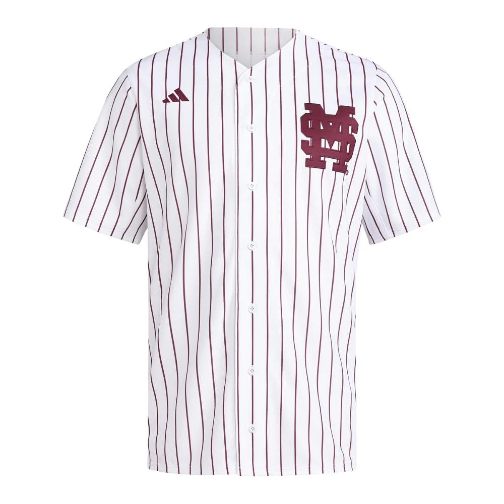 Mississippi State Adidas Replica Pinstripe Baseball Jersey