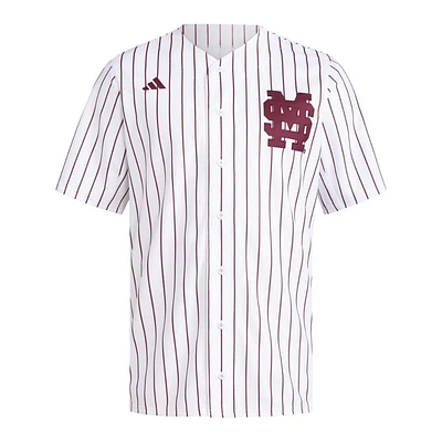 Mississippi State Adidas Replica Pinstripe Baseball Jersey