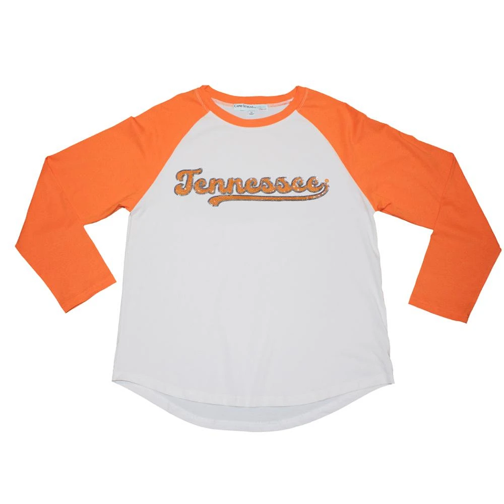 Tennessee Kickoff Couture 3/4 Sleeve Sequin Baseball Tee