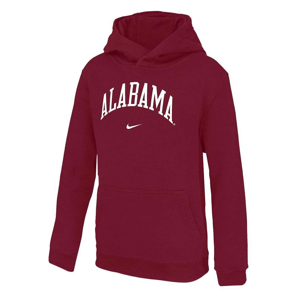 Alabama Nike YOUTH Arch Club Fleece Hoodie