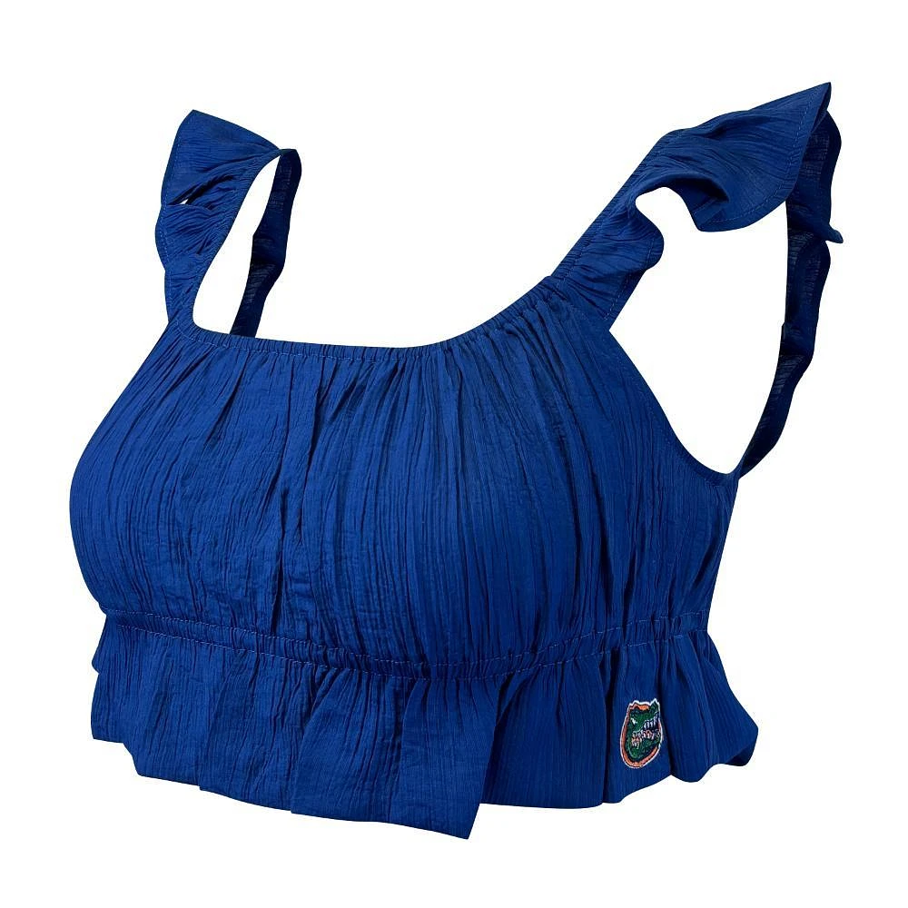 Florida Emerson Toto Embroidered Ruffle Cropped Top
