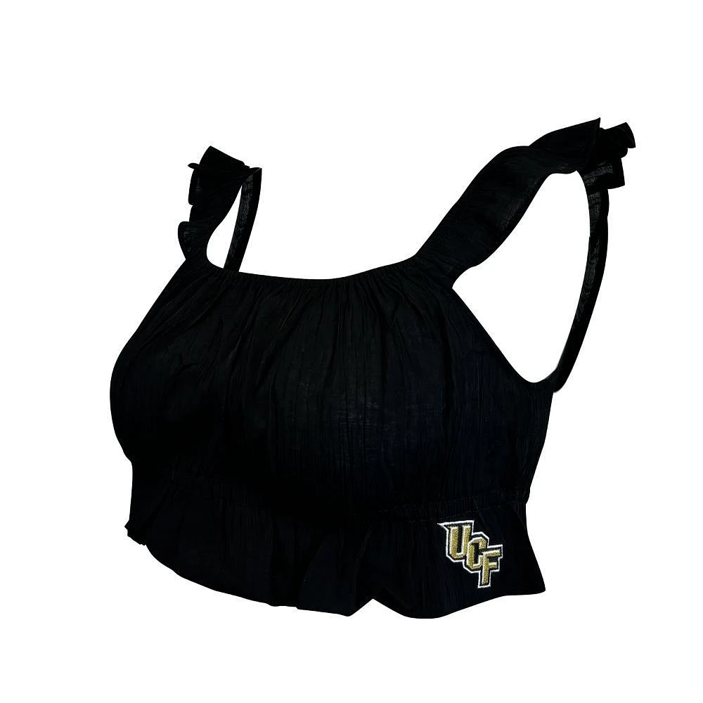 UCF Emerson Toto Embroidered Ruffle Cropped Top