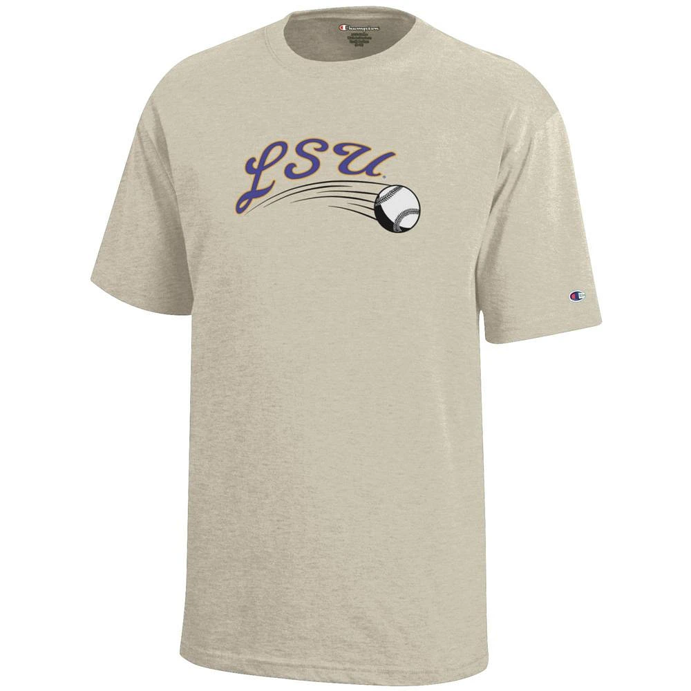 LSU Champion YOUTH Script Baseball Tee
