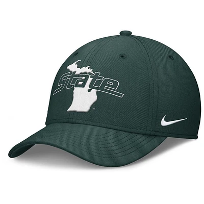 Michigan State Nike Rise Local Structured Swooshflex Cap