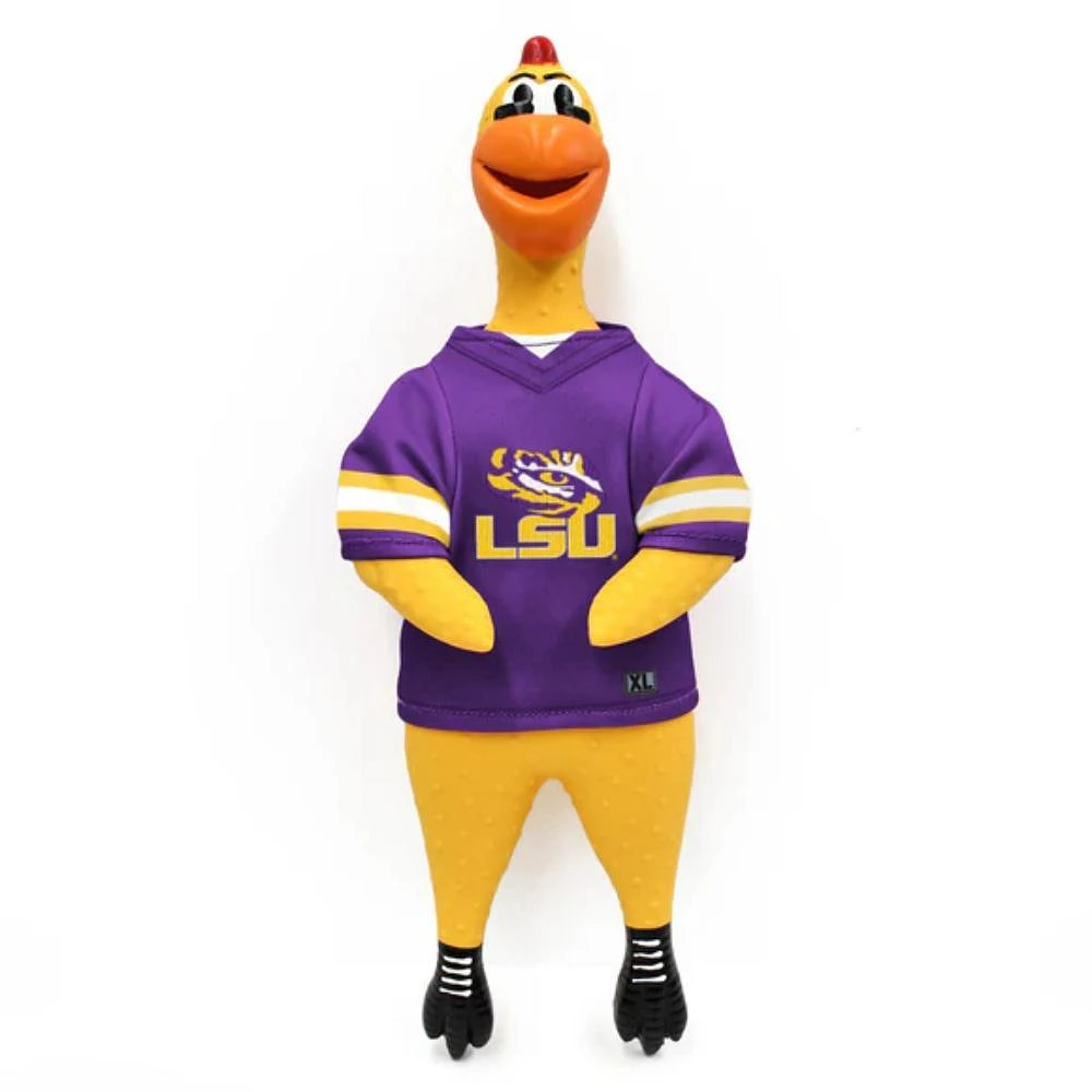 LSU Littlearth Rubber Chicken Pet Toy
