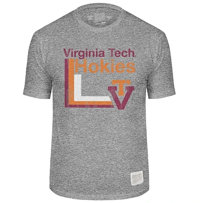 Virginia Tech Retro Brand Lined Mascot Streaky Tee