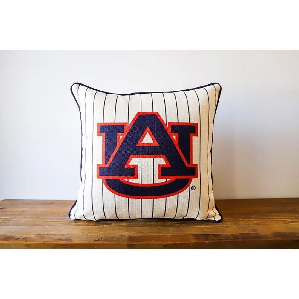 Auburn Baseball Pinstripe Pillow