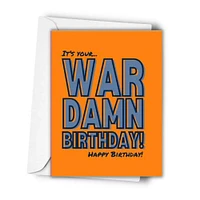 War Damn Birthday Card