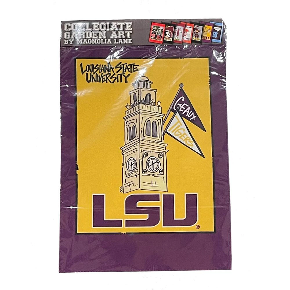 LSU Magnolia Lane Unique Garden Flag