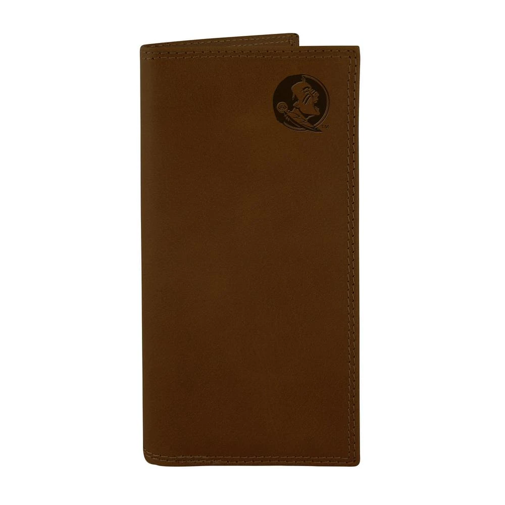 Florida State Zep-Pro Brown Leather Embossed Roper Wallet