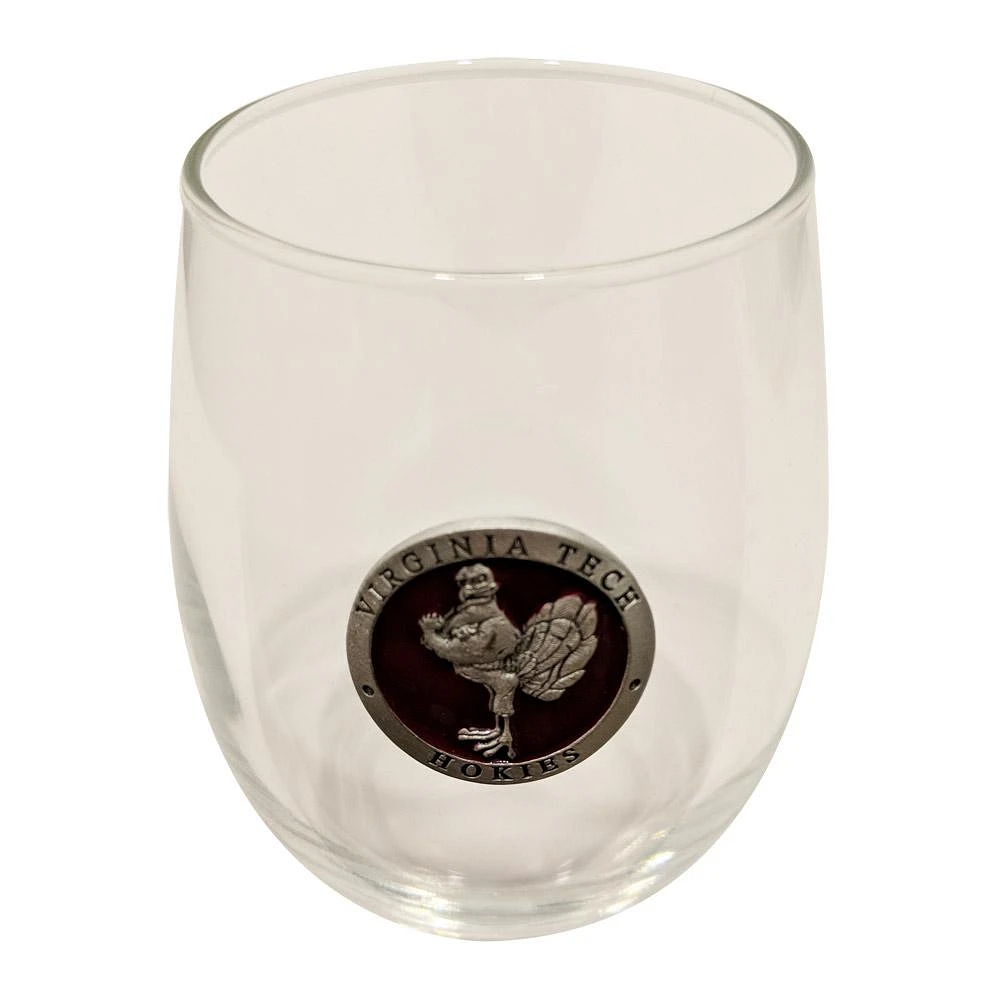 Virginia Tech Stemless Hokiebird Wine Glass