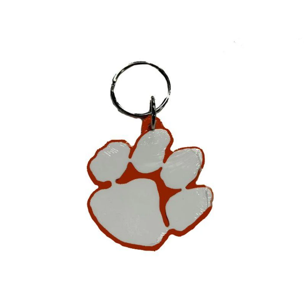Clemson Paw Keychain