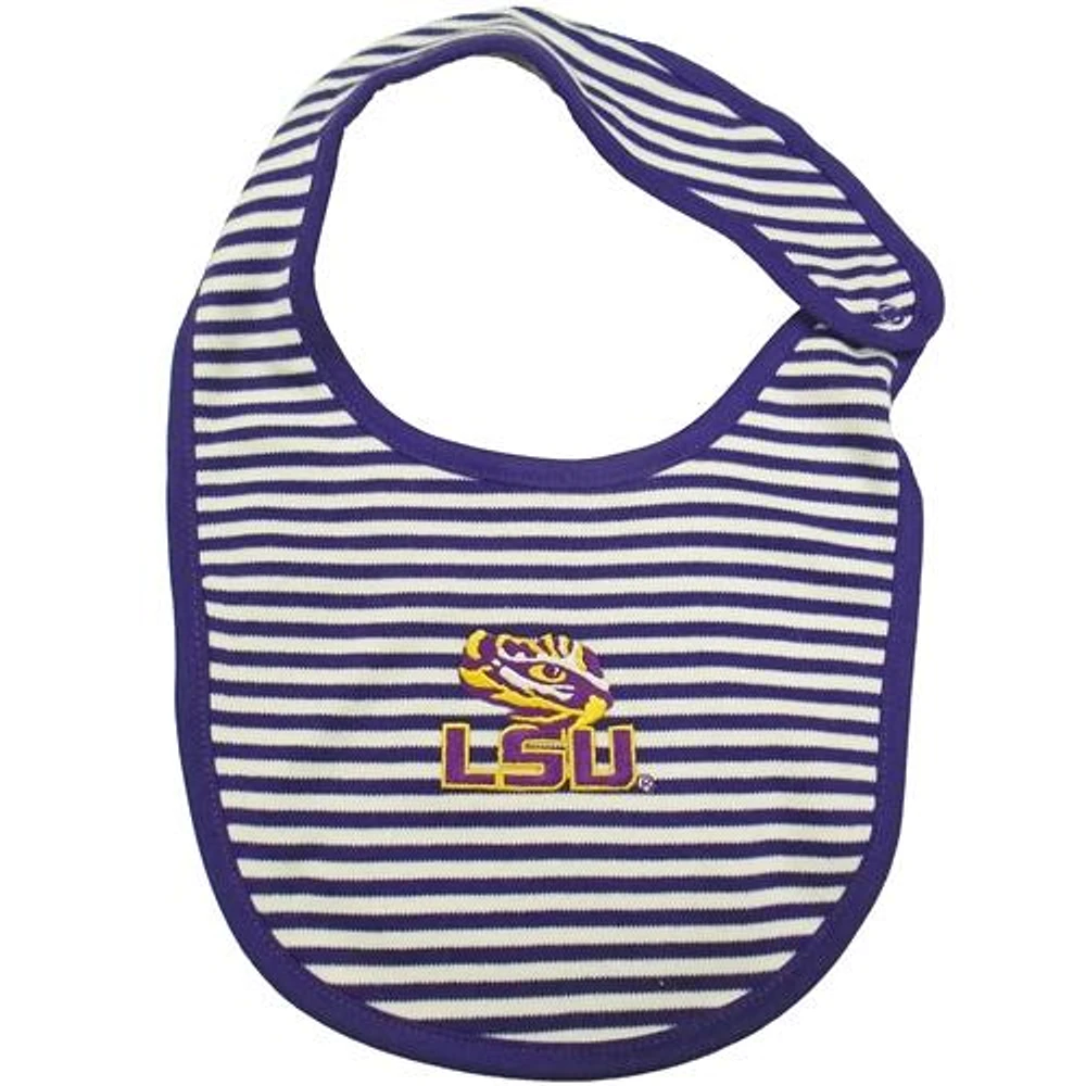 LSU Infant Striped Bib