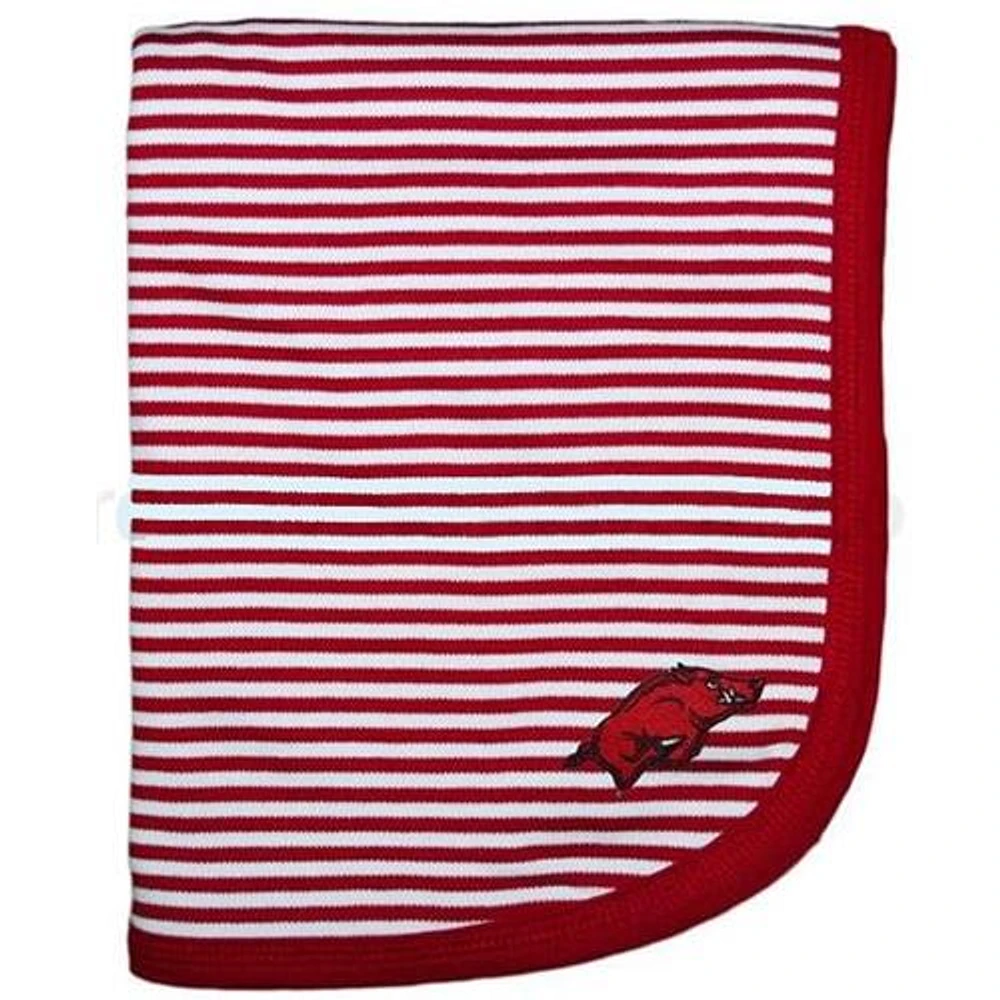 Arkansas Striped Knit Baby Blanket