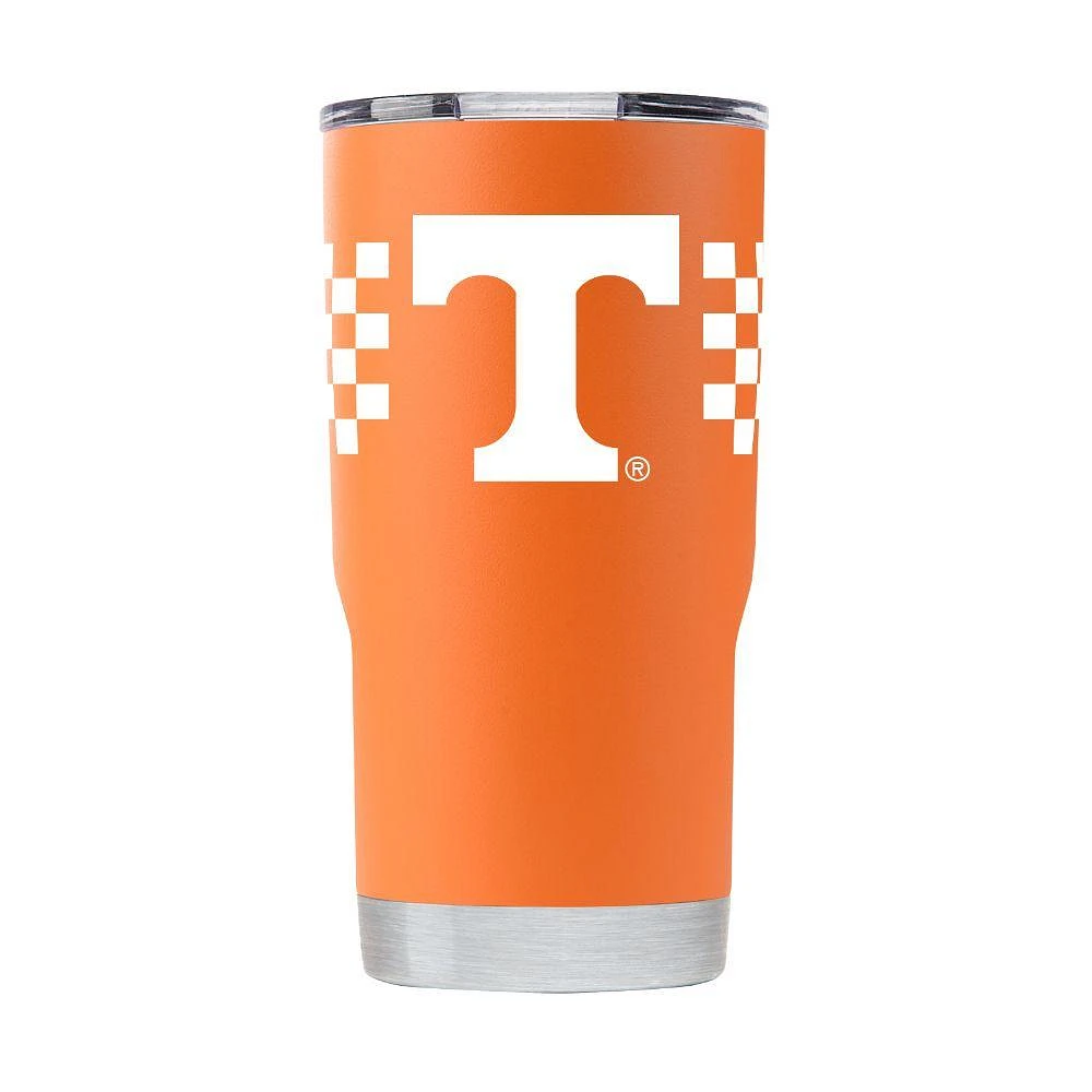 Tennessee Gametime Sidekick 20 Oz Checkerboard Striped Tumbler With Lid