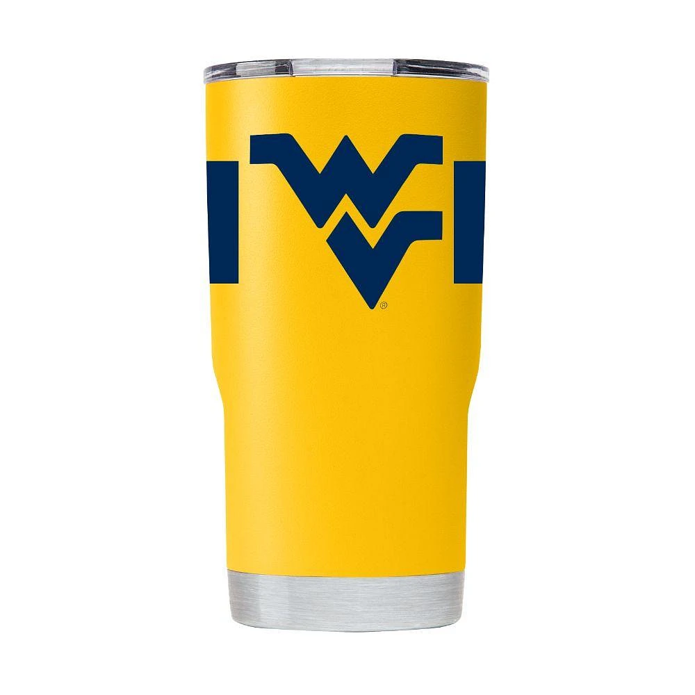 West Virginia Gametime Sidekick 20 Oz Striped Tumbler With Lid