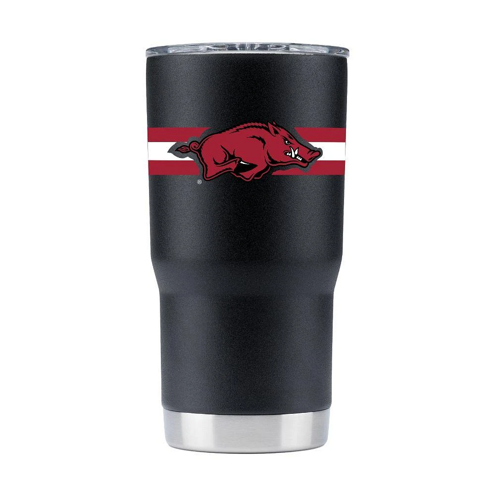 Arkansas Gametime Sidekick 20 Oz Striped Tumbler With Lid