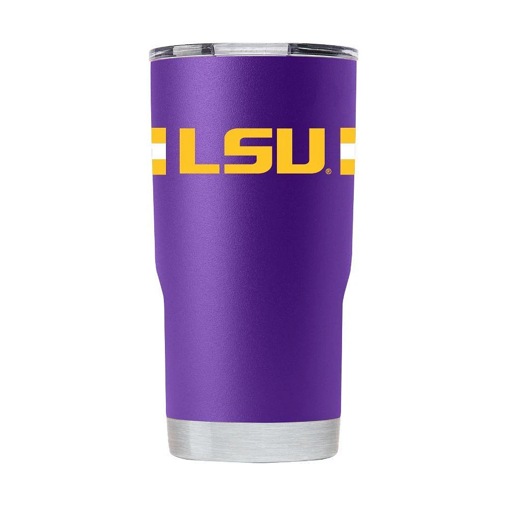 LSU Gametime Sidekick 20 Oz Striped Tumbler With Lid