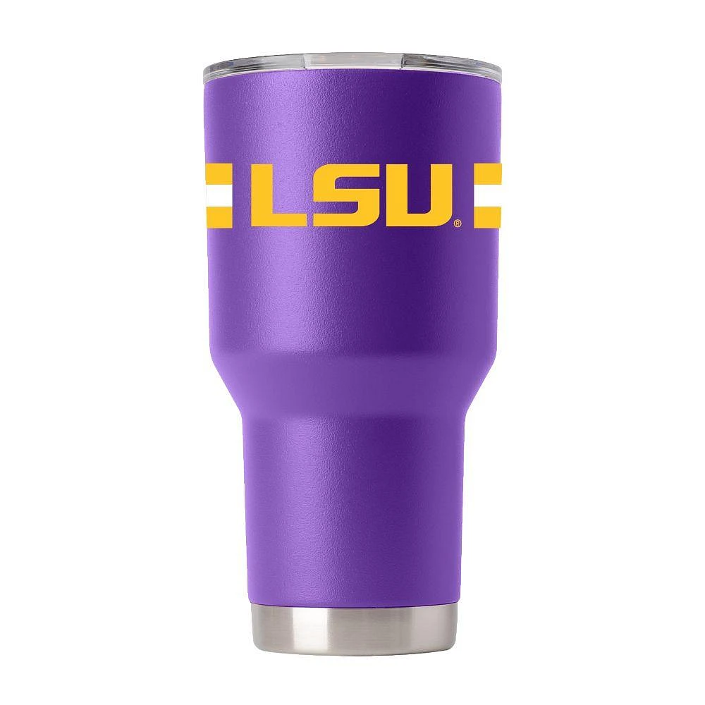 LSU Gametime Sidekick 30 Oz Striped Tumbler With Lid