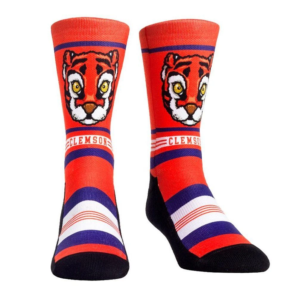 Clemson Rock 'Em Mascot Single Face Socks