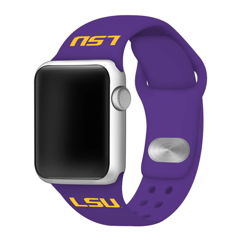 LSU Apple Watch Purple Silicon Sport Band / MM