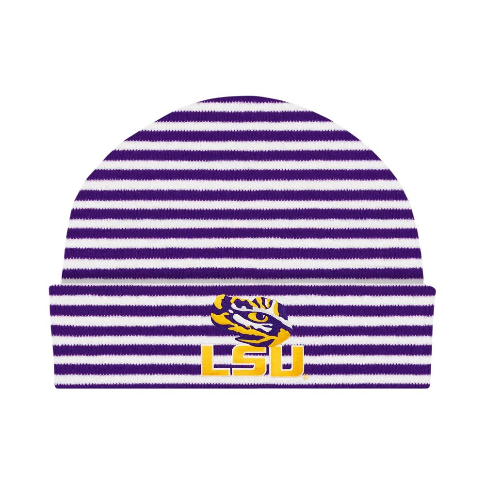 LSU Infant Striped Knit Cap