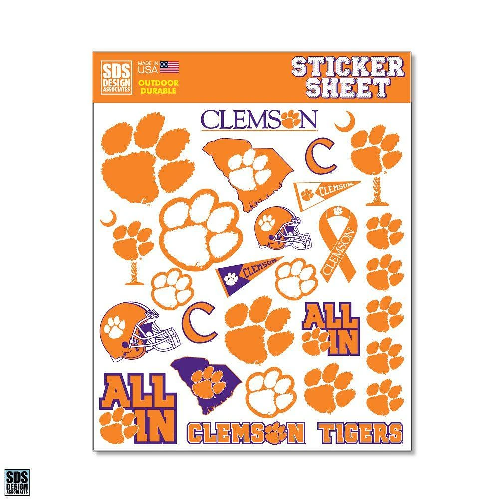 Clemson Standard Sticker Sheet