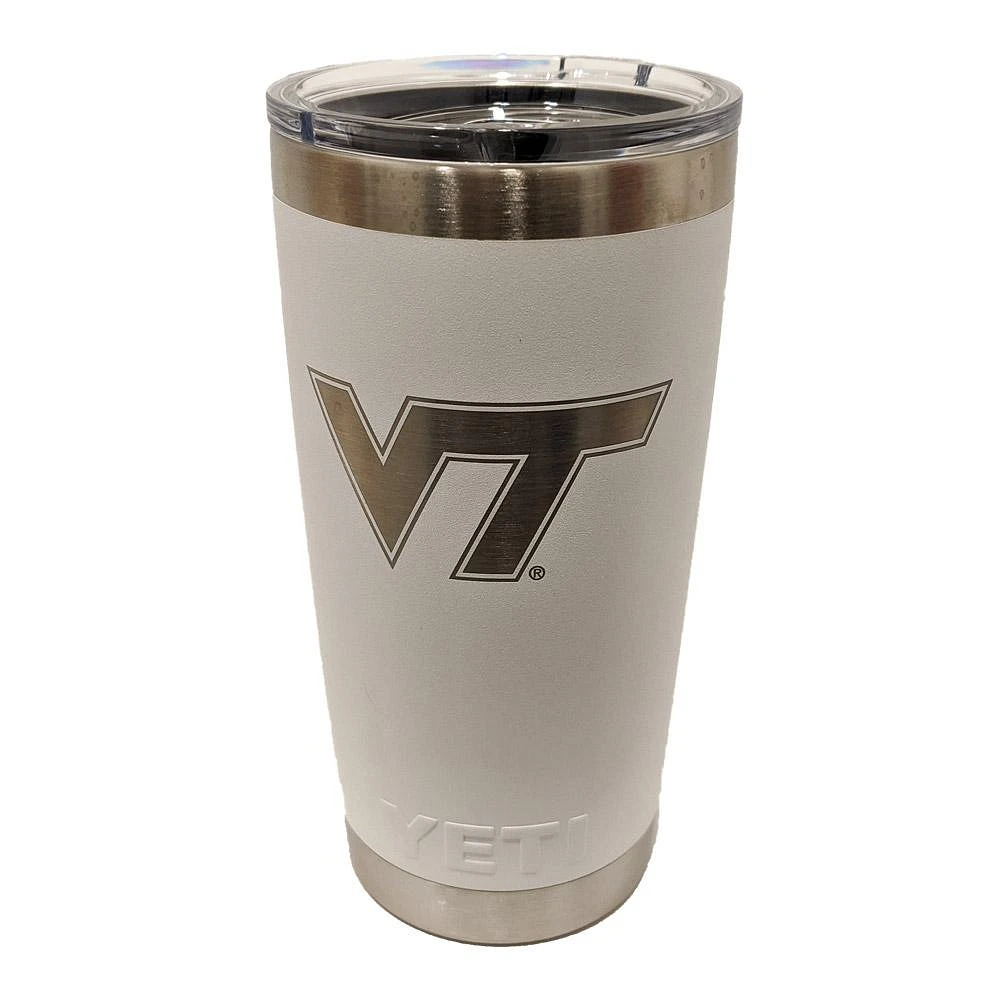 Virginia Tech Yeti 20 Oz White Powder Coated Rambler