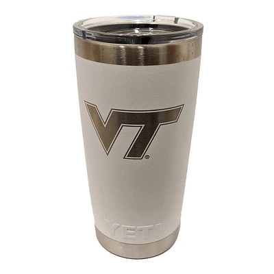 Virginia Tech Yeti 20 Oz White Powder Coated Rambler