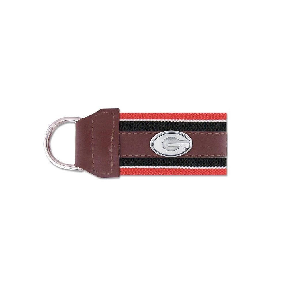 Georgia Zep-Pro Leather Concho Keychain
