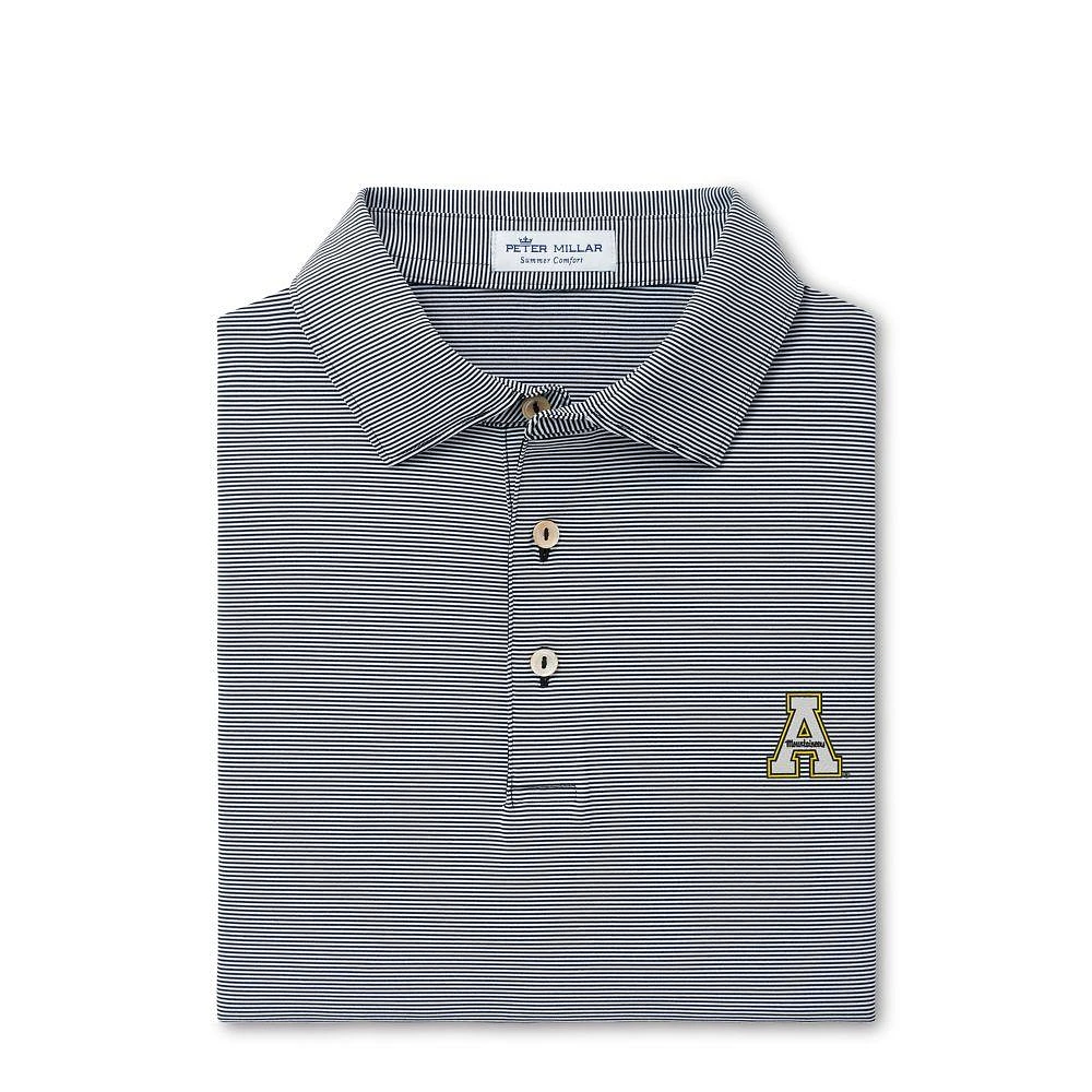 Appalachian State Peter Millar Jubilee Stripe Stretch Jersey Polo