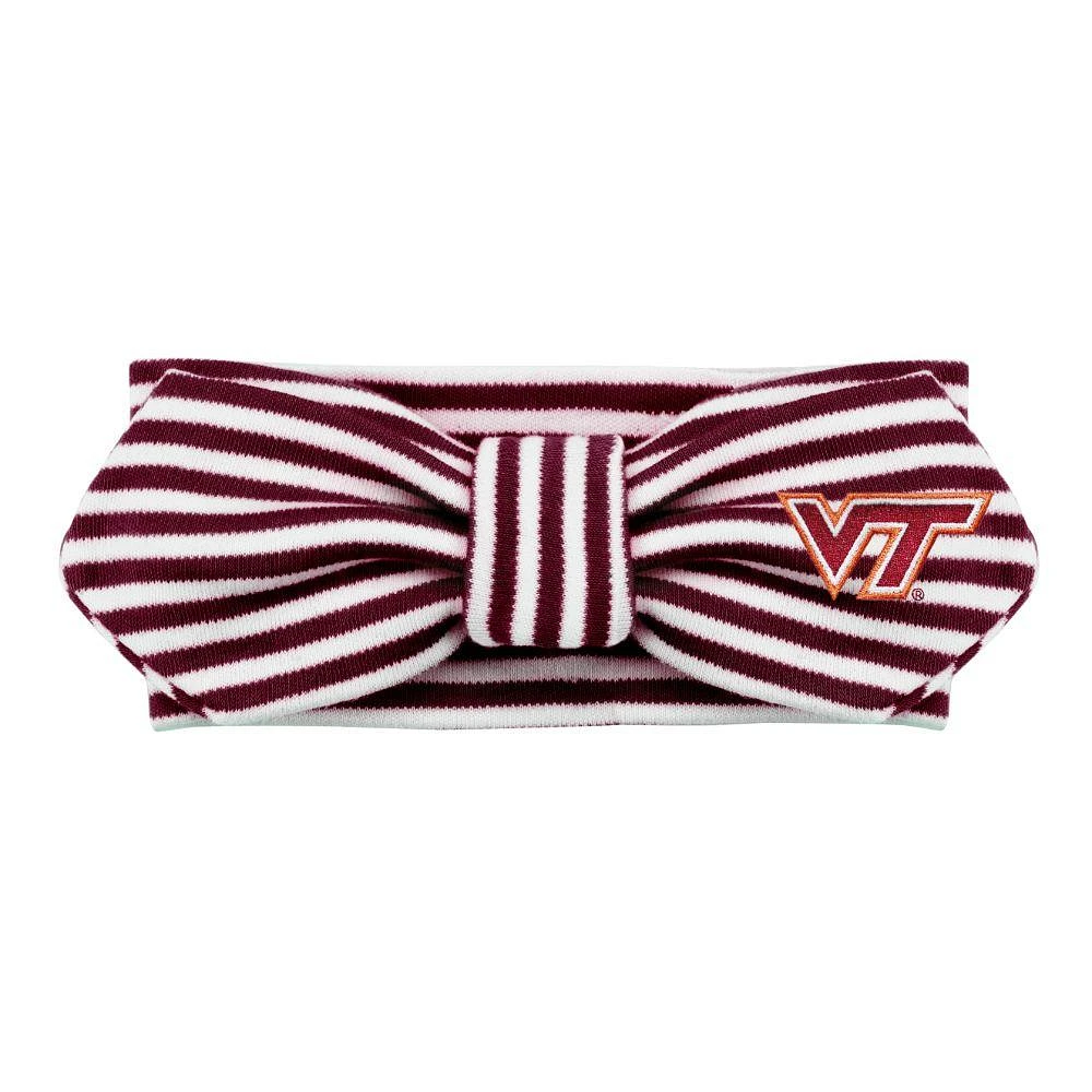 Virginia Tech Infant Creative Knitwear Striped Knot Headband