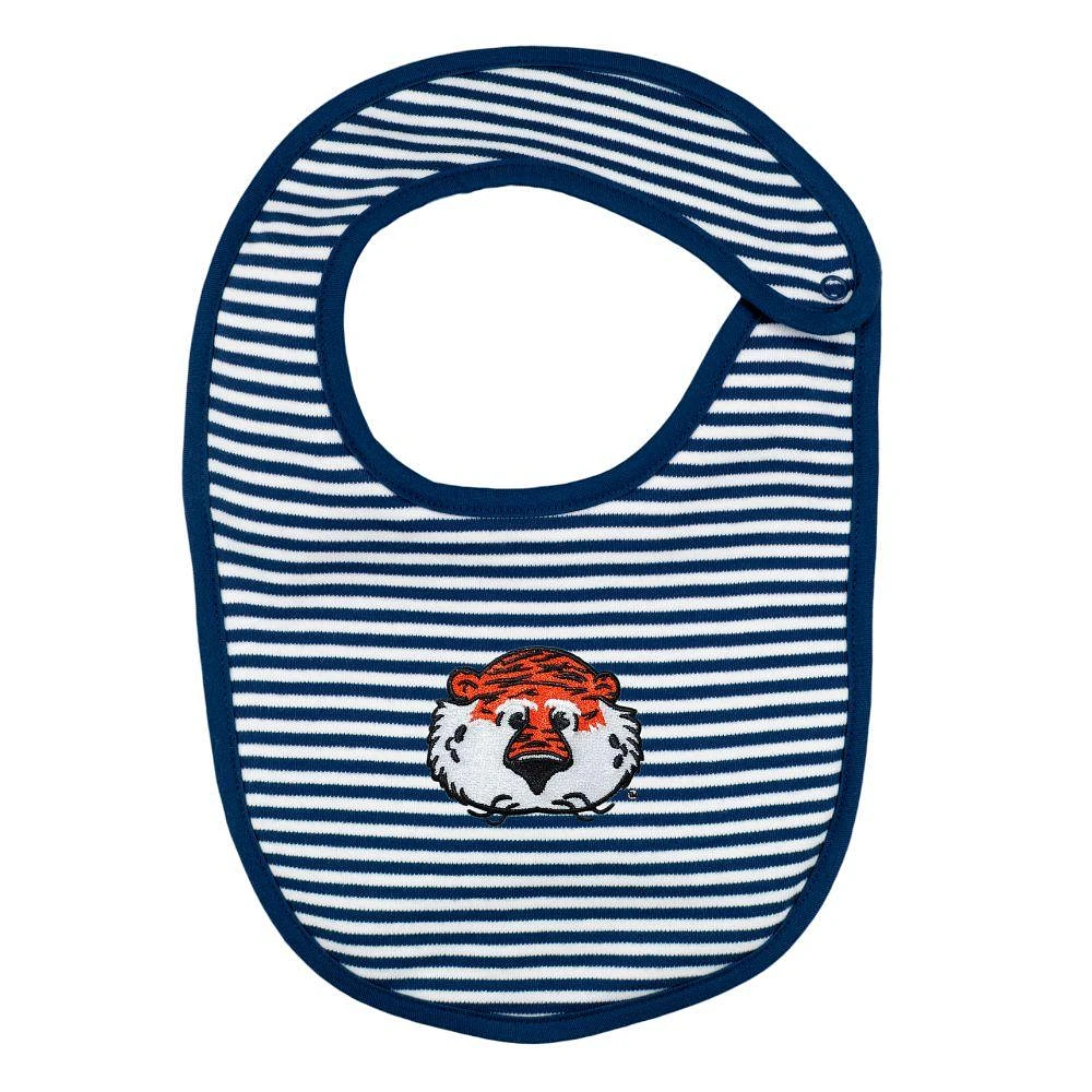 Auburn Aubie Infant Striped Knit Bib