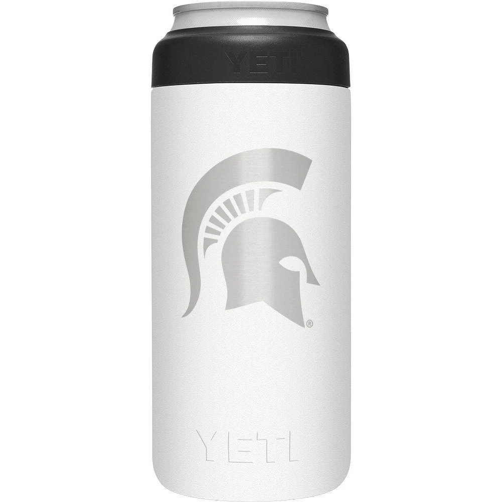 Michigan State Yeti White Primary Logo Slim Colster