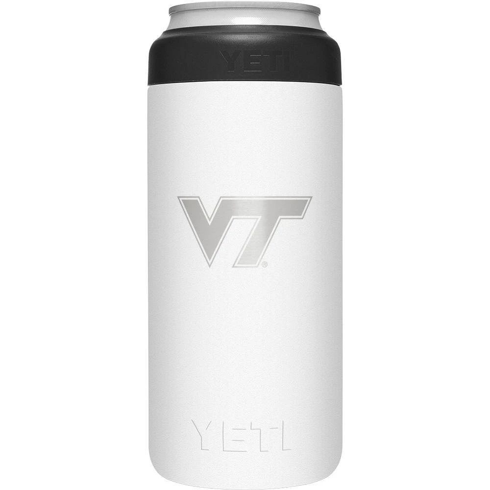 Virginia Tech Yeti White Primary Logo Slim Colster
