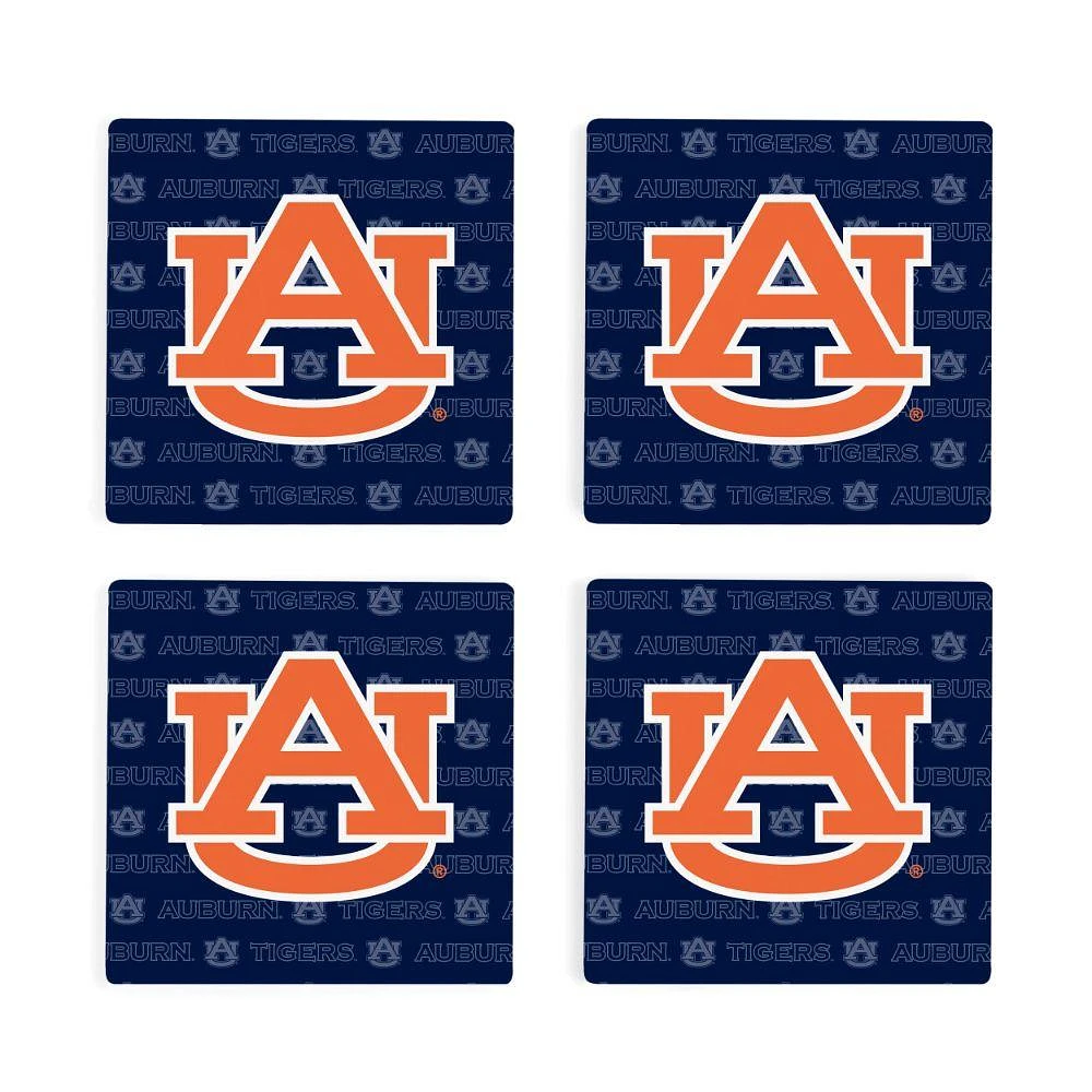 Auburn 4pk Primary Repeat Logo Coaster