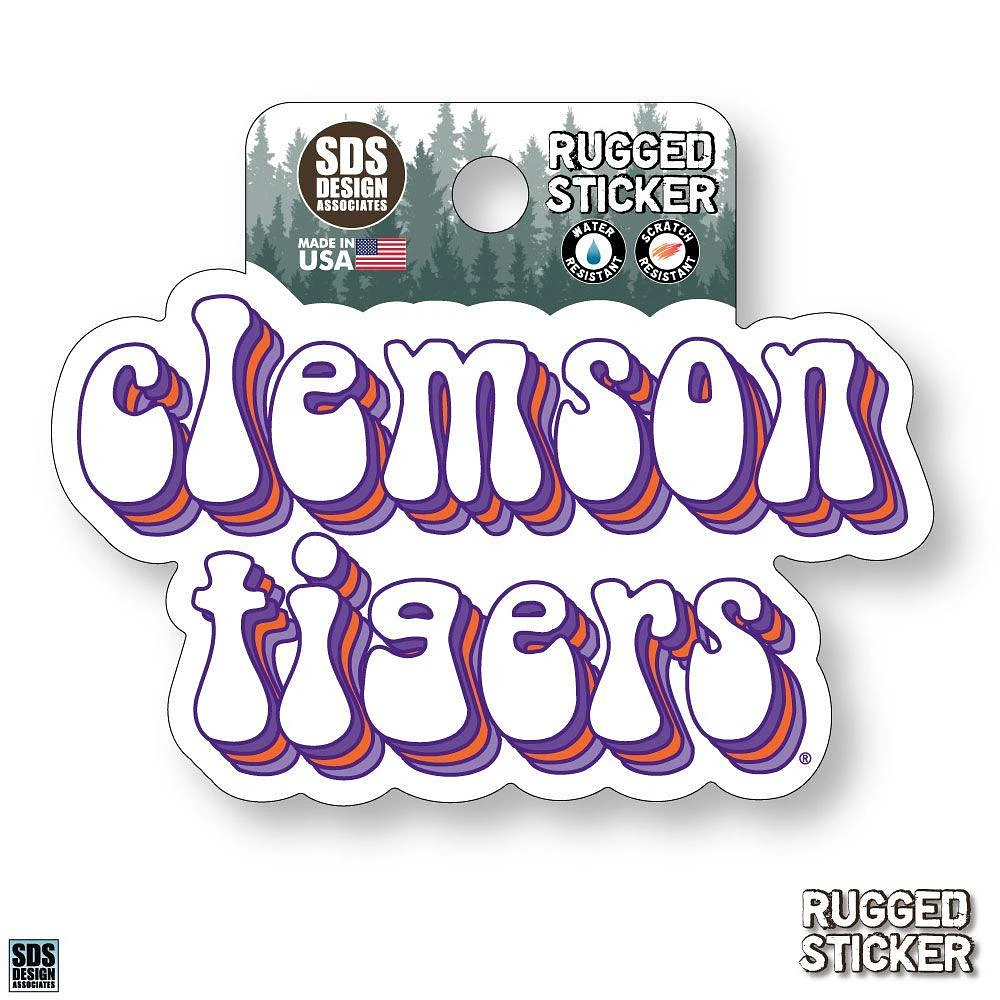 Seasons Design Clemson Stacked Bubble 3.25