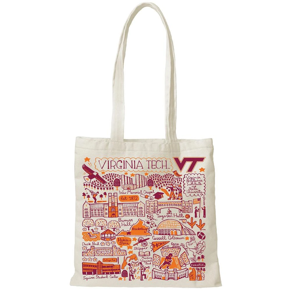 Virginia Tech Julia Gash Slim Canvas Tote