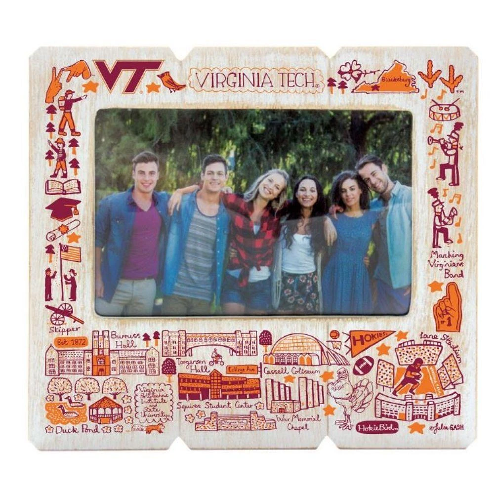 Virginia Tech Julia Gash 4 X 6 Distressed Frame