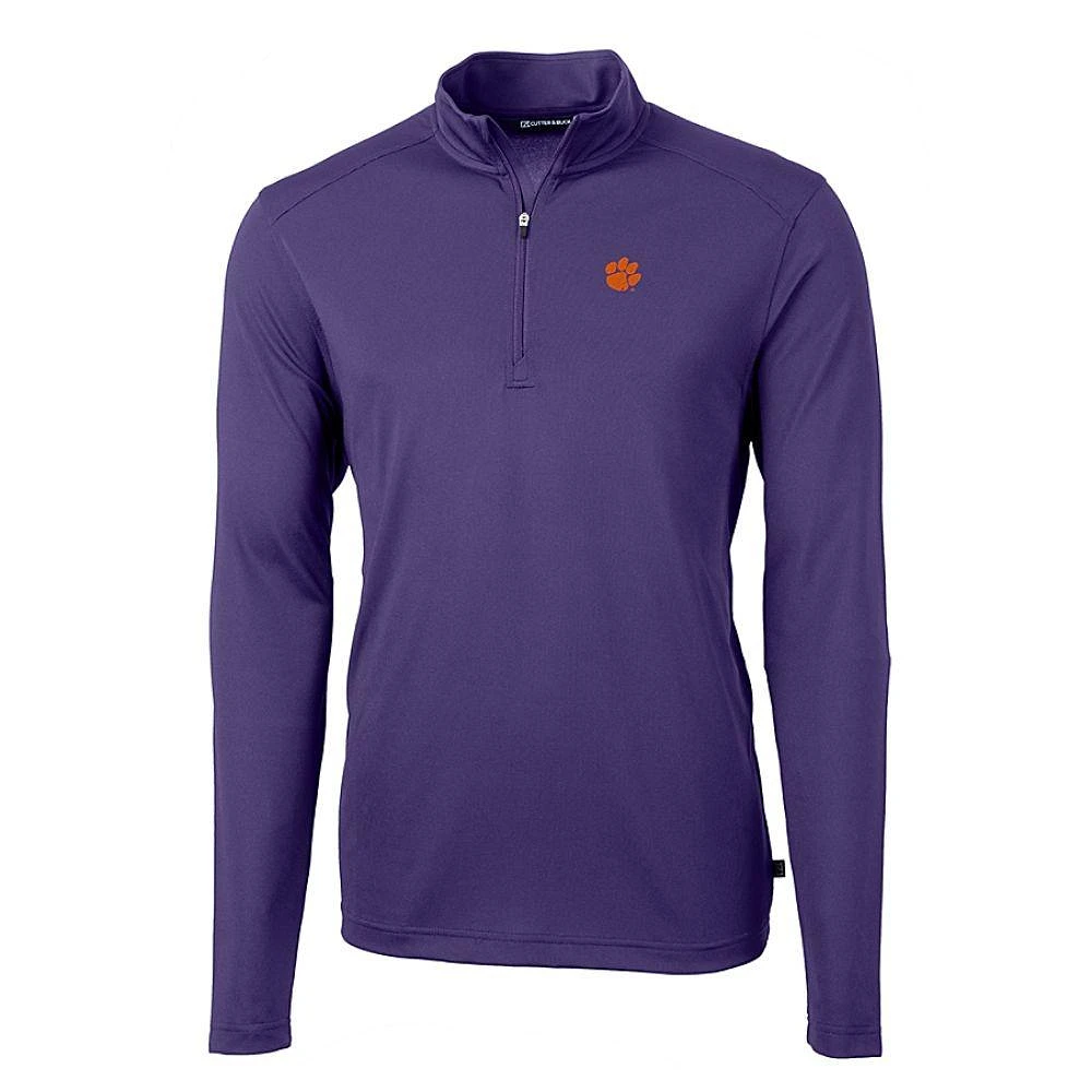 Clemson Cutter & Buck Virtue Eco Pique Quarter Zip
